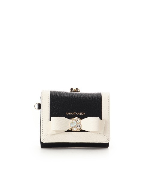 Samantha Vega（サマンサベガ） 財布 バイカラージュエルリボン折財布