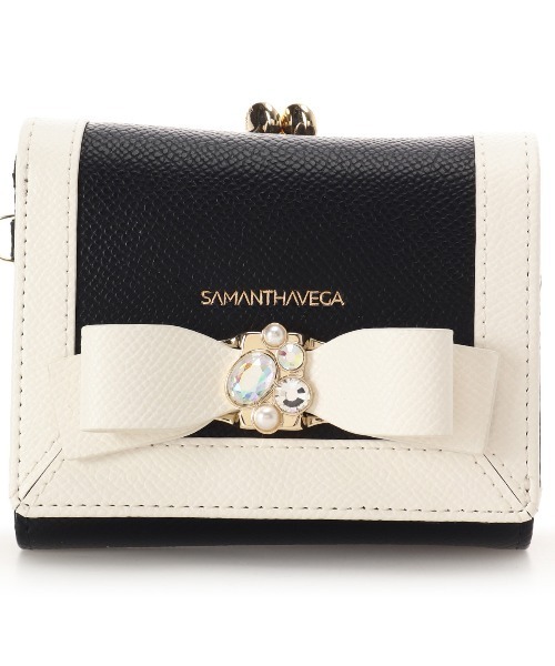 Samantha Vega（サマンサベガ） 財布 バイカラージュエルリボン折財布