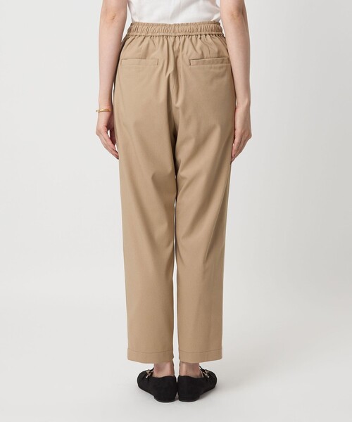 定価24970円 新品タグ付 23区ゴルフ キレイめテーパードパンツ ベージュM ダブルクロス テーパードパンツ ベージュ(セットアップ可能)(S 33