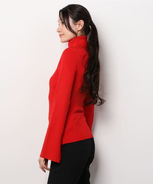 「LA PEAU DE GEM」 タートルネックニット FREE レッド レディース_画像2