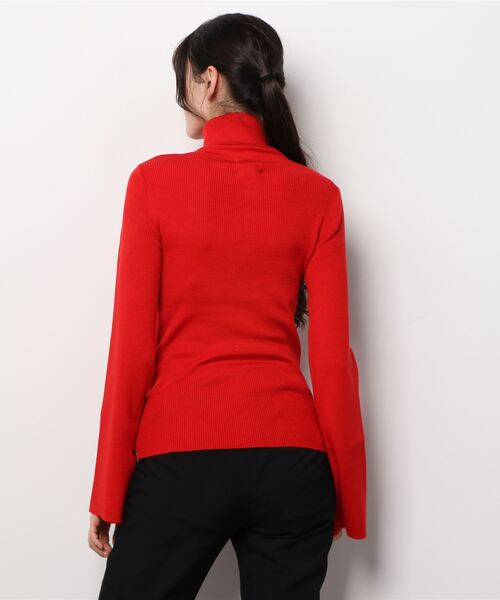 「LA PEAU DE GEM」 タートルネックニット FREE レッド レディース_画像3