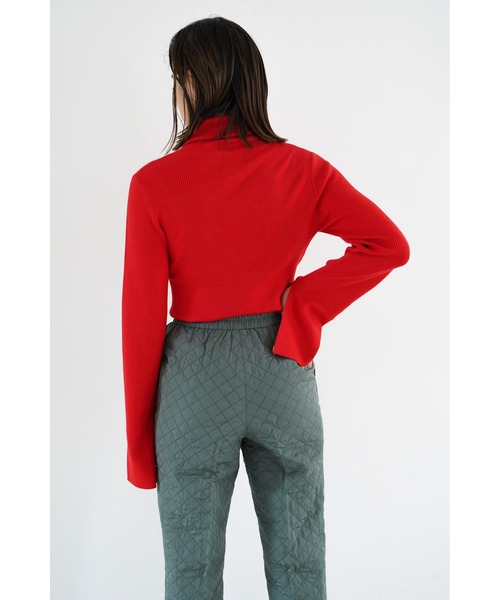 「LA PEAU DE GEM」 タートルネックニット FREE レッド レディース_画像6