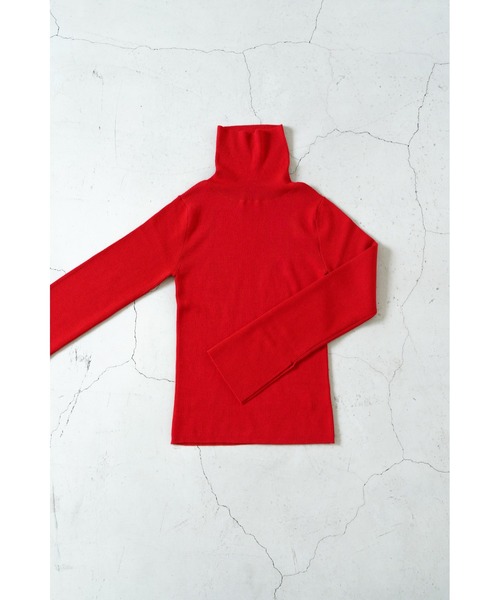 「LA PEAU DE GEM」 タートルネックニット FREE レッド レディース_画像8