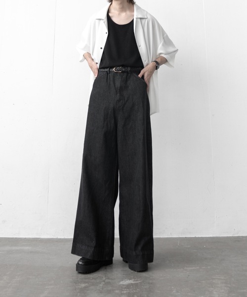 「Casper John」 デニムパンツ LARGE ブラック メンズ
