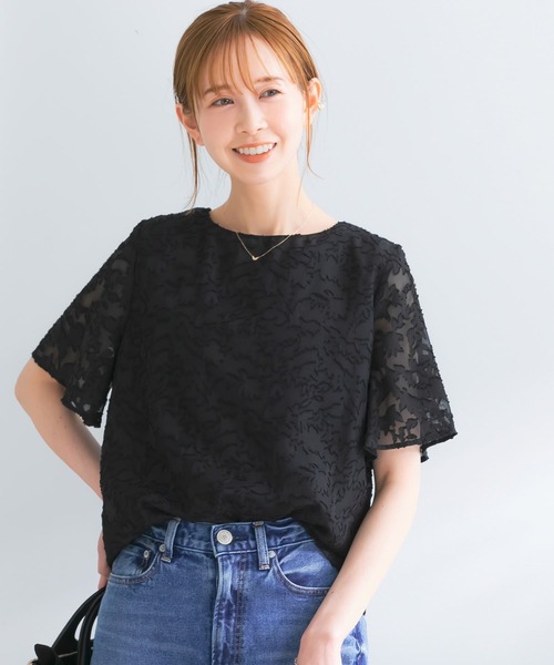 「URBAN RESEARCH ROSSO」 半袖ブラウス FREE ブラック レディース_画像2