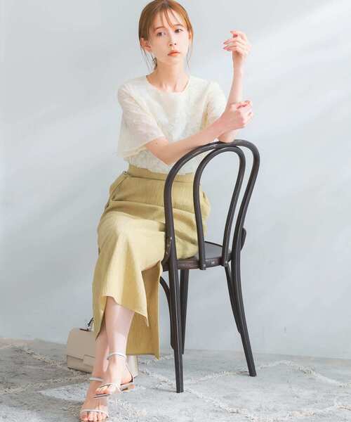 「URBAN RESEARCH ROSSO」 半袖ブラウス FREE ブラック レディース_画像6