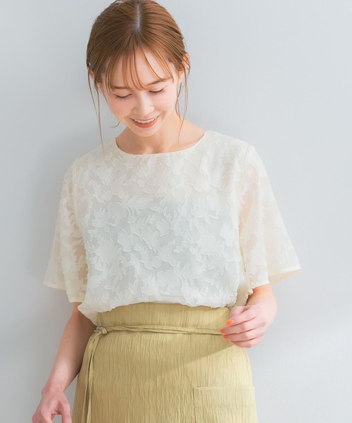 「URBAN RESEARCH ROSSO」 半袖ブラウス FREE ブラック レディース_画像9