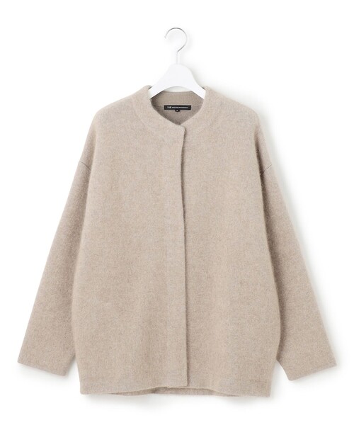 23区【未使用タグ付】洗えるラクーンブレンドダブルフェイス ニットカーディガン CLASSY．11月号掲載／洗える】ラクーンブレンドダブルフェイス