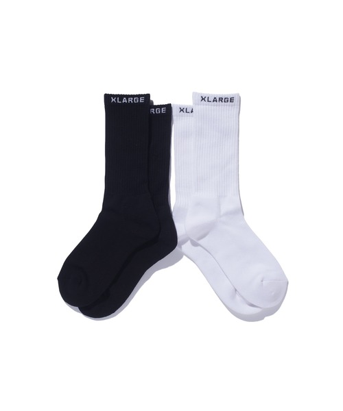 XLARGE（エクストラ ラージ） 靴下 2P MIDDLE LENGTH SOCKS メンズ