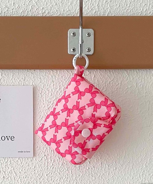 TONE SELECT GOODS カードケース Liaa/うさぎ柄 リボン柄花柄 ポーチ