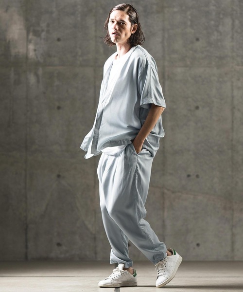 「GLIMCLAP」 半袖シャツ M ブルー系その他 メンズ_画像5