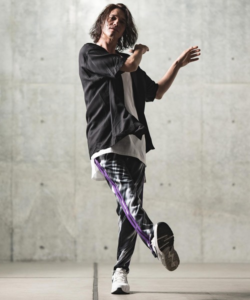 「GLIMCLAP」 半袖シャツ M ブルー系その他 メンズ_画像7