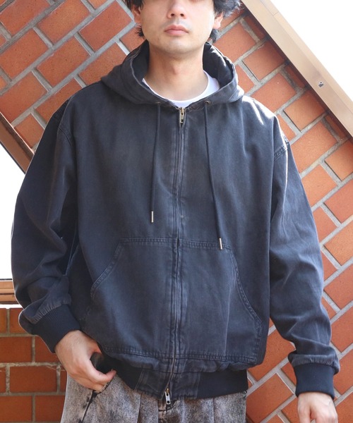 8 ブルゾン アウター ダックデニムジップパーカー メンズ レディース