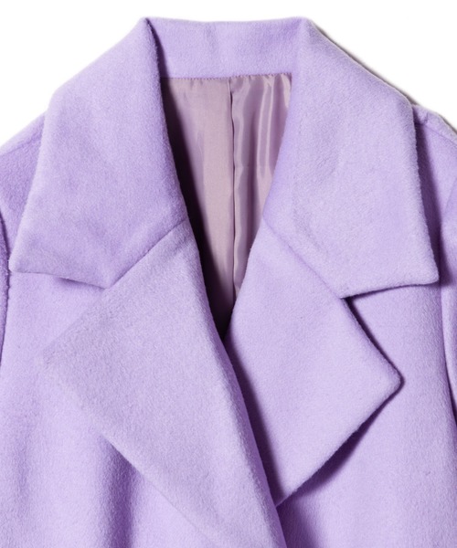 「LAYMEE」 チェスターコート FREE ラベンダー レディース_画像3