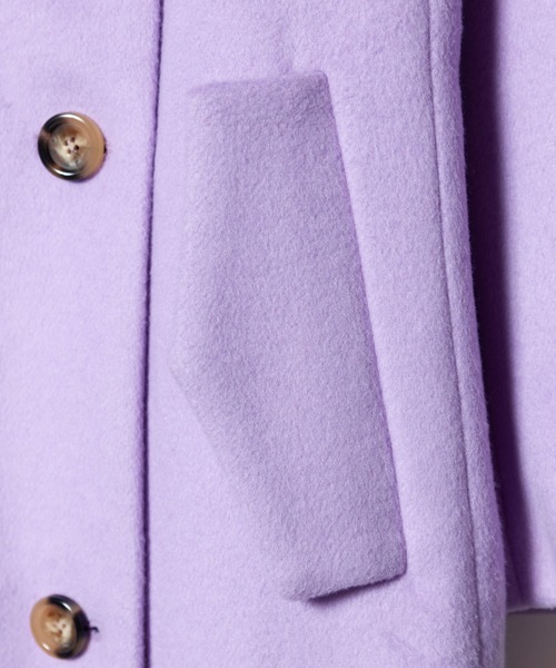 「LAYMEE」 チェスターコート FREE ラベンダー レディース_画像5