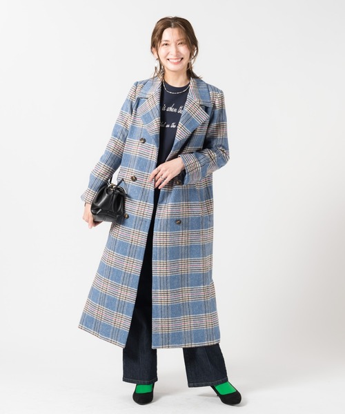 「LAYMEE」 チェスターコート FREE ラベンダー レディース_画像7