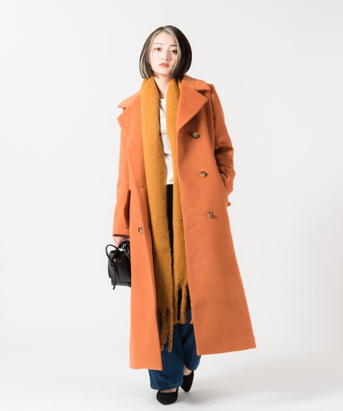 「LAYMEE」 チェスターコート FREE ラベンダー レディース_画像8