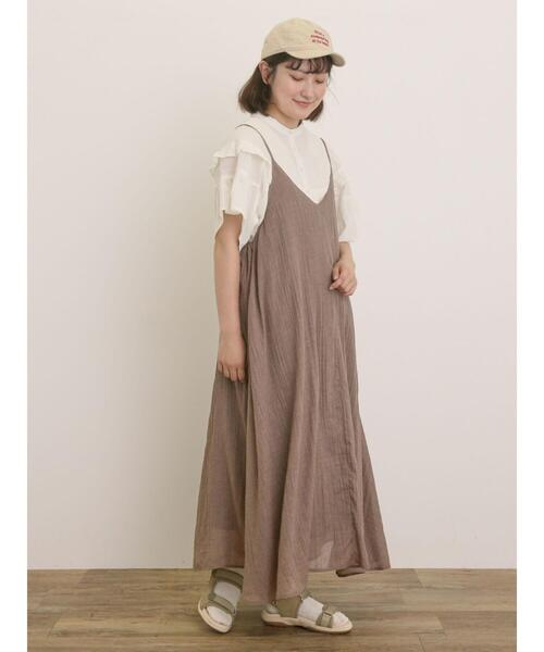 Samansa Mos2（サマンサモスモス） キャミソールワンピース F モカ