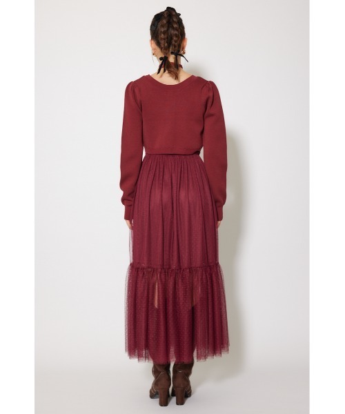 rienda（リエンダ） ワンピース ニットカーディガンセットドット