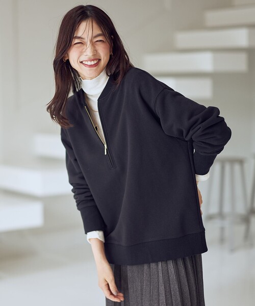 トレーナー (345631) ANY（エニィ） トレーナー スウェット ハーフジップスウェット