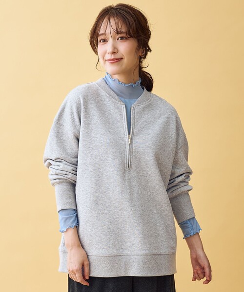トレーナー (345631) ANY（エニィ） トレーナー スウェット ハーフジップスウェット