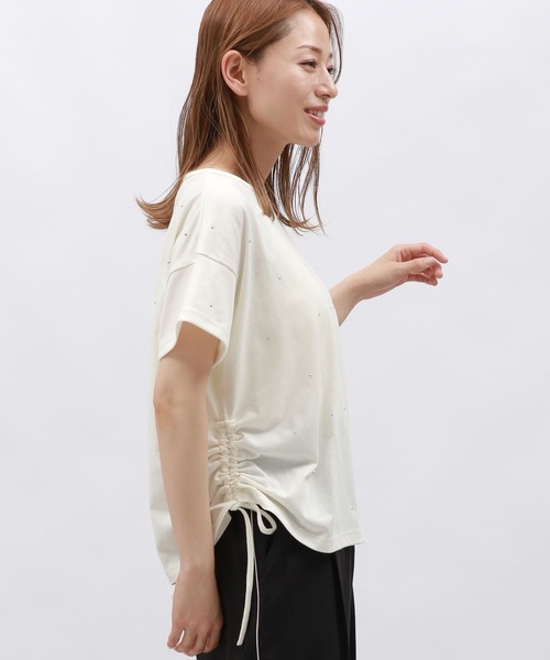 「LAKOLE」 半袖カットソー MEDIUM チャコール レディース_画像6