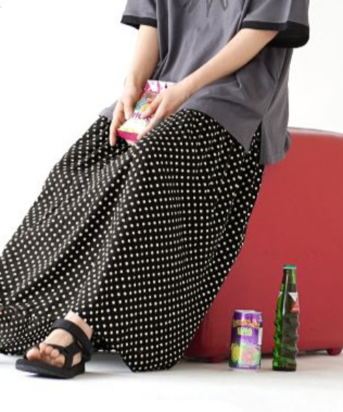 「e-zakkamania stores」 ロングスカート フリー ブラック レディース_画像4