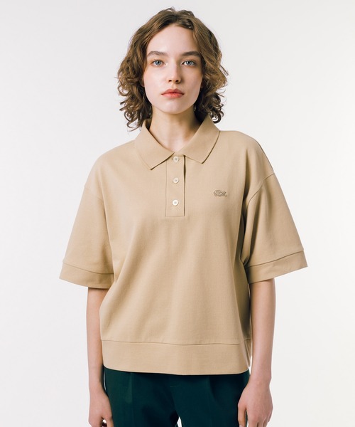 LACOSTE（ラコステ） 半袖ポロシャツ 34 ベージュ レディース