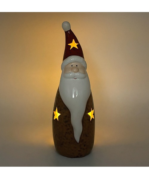 MAZEMAZE インテリア セラミックサンタAWTライト クリスマス