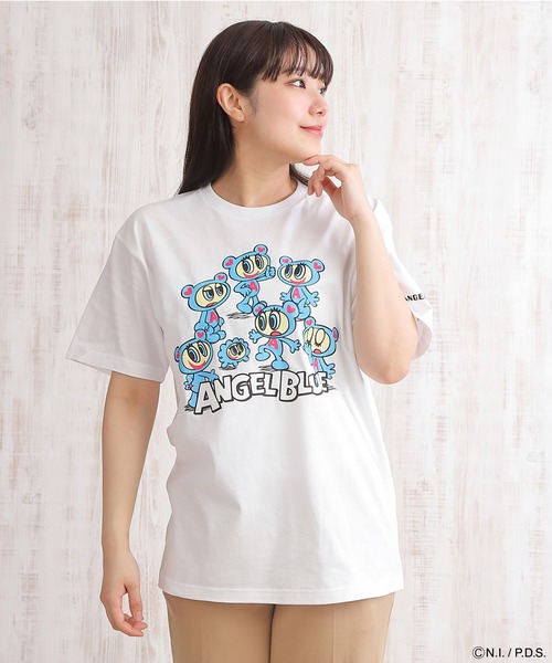 Angel Blue M 150 エンジェルブルー 総柄 y2k Tシャツ 半袖 ANGEL BLUE（エンジェルブルー） tシャツ 半袖 Tシャツ 大量