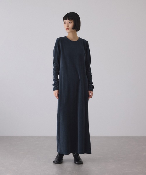 ADAM ET ROPE'（アダムエロペ） ワンピース ベロア BOTANICAL DYED