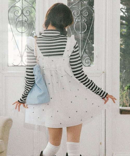 日本製★OLLEBOREBLA　ワンピース　千鳥格子　りんご　ぶたさん OLIVE des OLIVE（オリーブデオリーブ） ワンピース 「ふたばコラボ