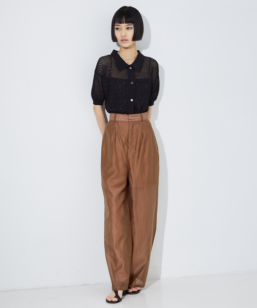 「NOMINE」 半袖ニット フリー ブラック レディース_画像2