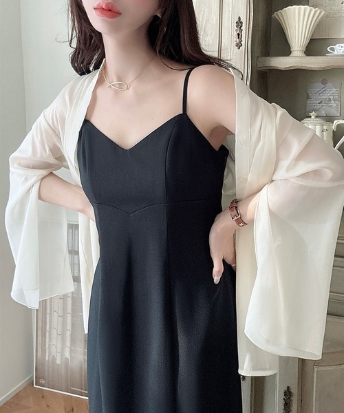 「Meiru」 キャミソールワンピース MEDIUM アイボリー レディース_画像2