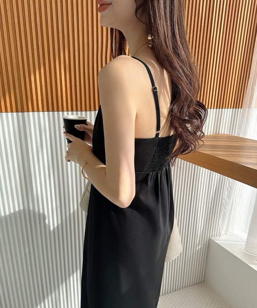 「Meiru」 キャミソールワンピース MEDIUM アイボリー レディース_画像4