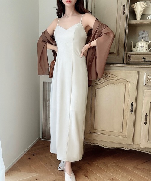 「Meiru」 キャミソールワンピース MEDIUM アイボリー レディース_画像8