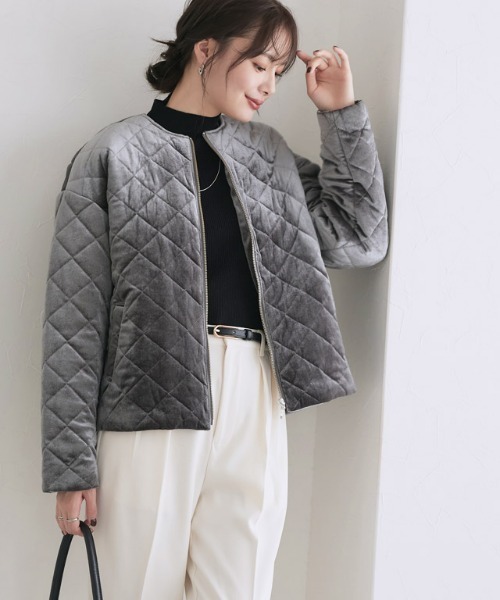 新品タグ付き ジェイリンドバーグ ベロアブルゾン Mジャケット 上質