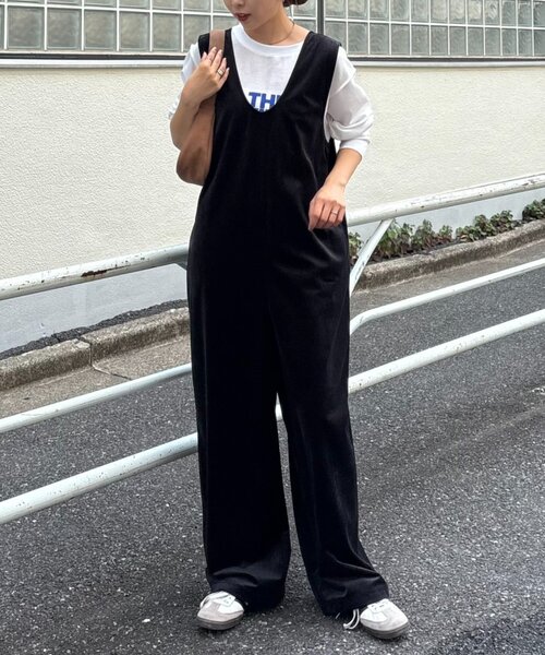CIAOPANIC TYPY」 オーバーオール MEDIUM ブラック レディース 