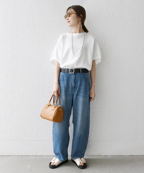 「SHIPS any」 半袖カットソー ONE SIZE ブラウン レディース_画像2