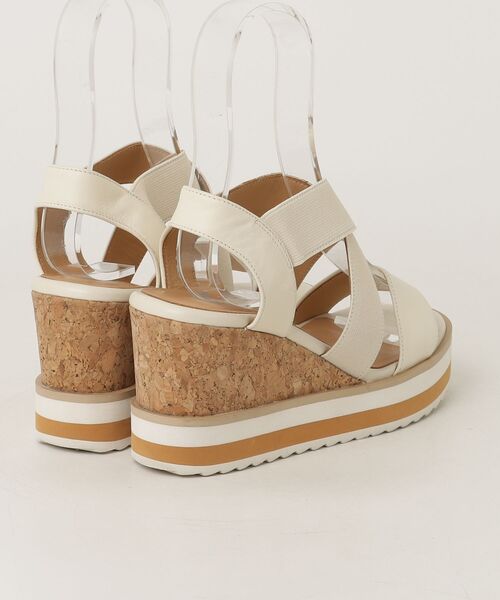 「STACCATO」 ヒールサンダル 22.5cm ホワイト レディース_画像2