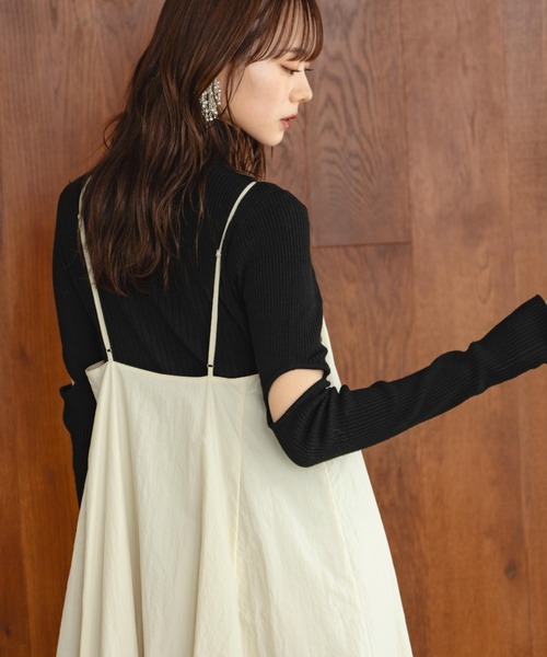 「hinari」 キャミソールワンピース SMALL アイボリー レディース_画像2