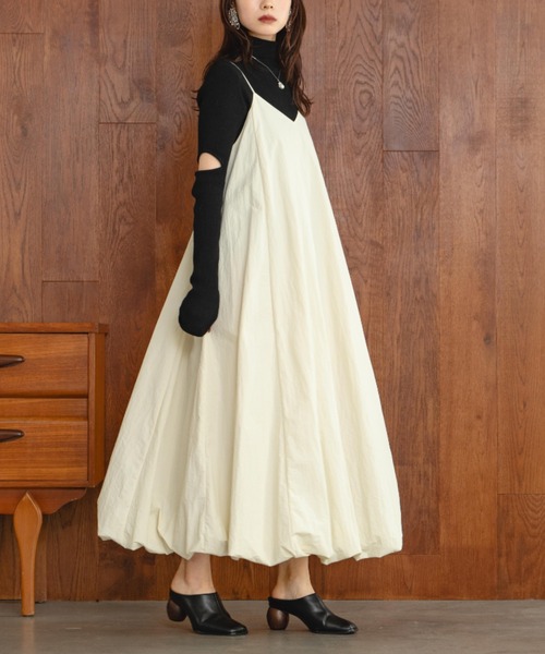 「hinari」 キャミソールワンピース SMALL アイボリー レディース_画像6