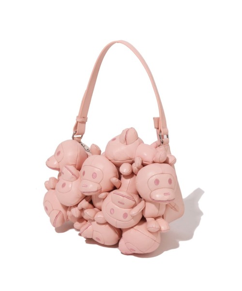 A BATHING APE BABY BABY MILOショルダーバック A BATHING APE Ladies' BABY MILO PLUSH DOLL CHAIN SHOULDER BAG