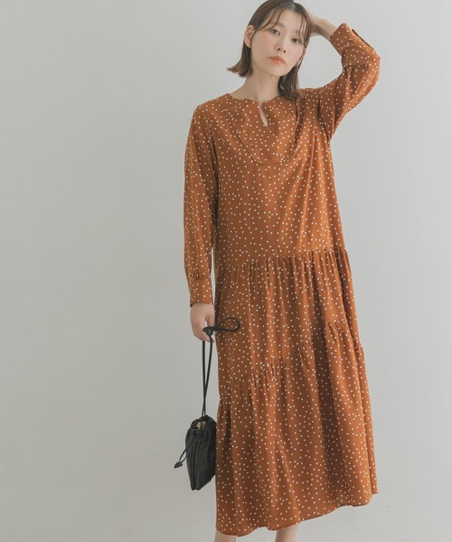 「F by ROSSO」 長袖ワンピース 36 キャメル レディース_画像7