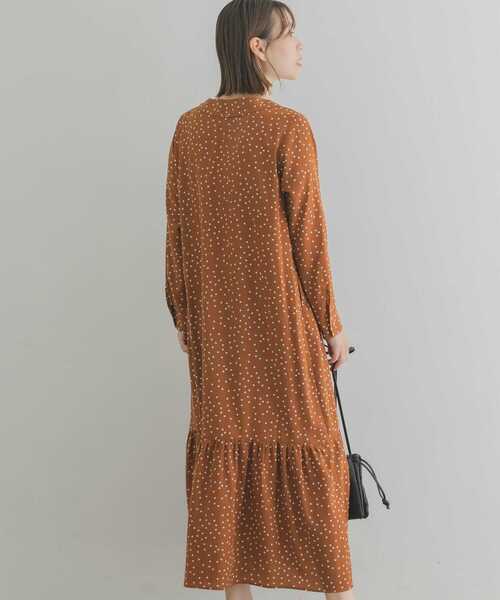 「F by ROSSO」 長袖ワンピース 36 キャメル レディース_画像9