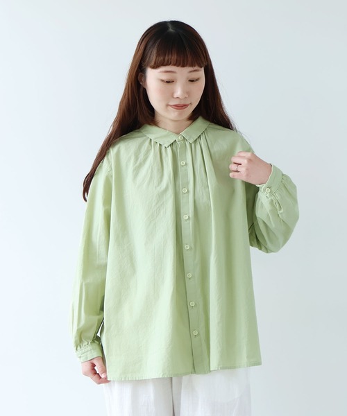ビュルデサボン まどろみトワイライトブラウス bulle de savon（ビュルデサボン） ブラウス シャツ 80/タイプライター