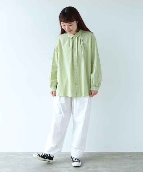 bulle de savon(ビュルデサボン) ブラウス シャツ 強撚ポプリン 製品 bulle de savon(ビュルデサボン) ブラウス シャツ 強撚ポプリン 製品