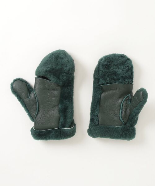 「Ray BEAMS」 手袋 ONE SIZE ダークグリーン レディース_画像2