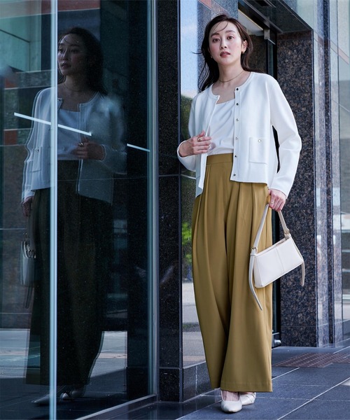 「ur's」 スラックス M ネイビー レディース_画像4