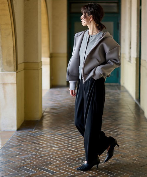 「ur's」 スラックス M ネイビー レディース_画像6